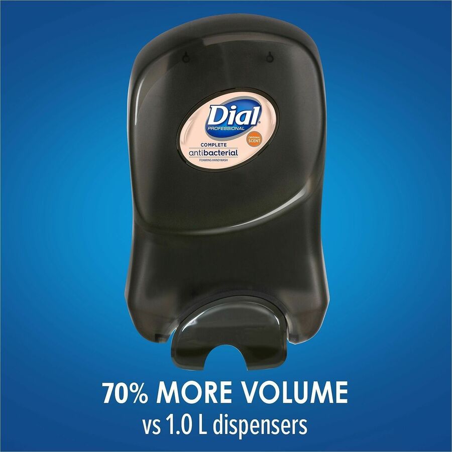 Image of Dial Professional 20075 1700 Universal Manual Dispenser, Manual, Sturdy, Durable, Heavy Duty, Smoke, 1 Each