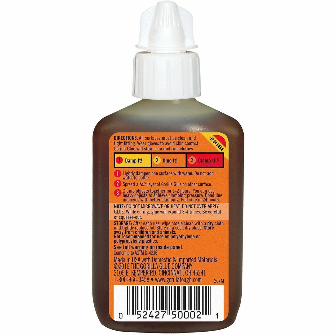 Image of Gorilla 5000201 Original Gorilla Glue, 2 oz, Brown, 1 Each