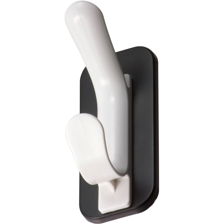 Image of Lorell Coat Hook, Double, Magnetic, 2-1/5"x2-1/2"x5", White
