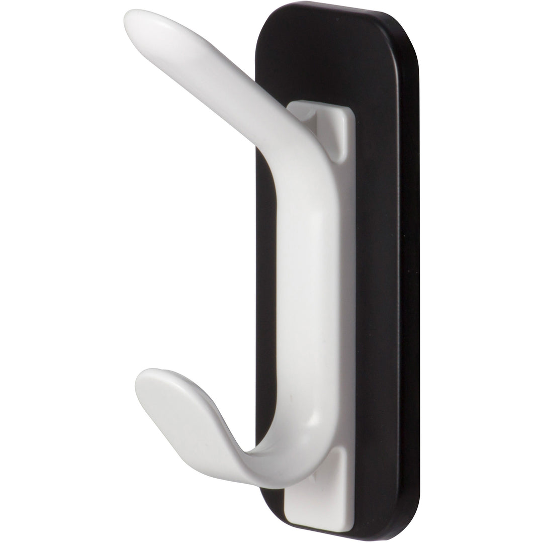 Image of Lorell Coat Hook, Double, Magnetic, 2-1/5"x2-1/2"x5", White