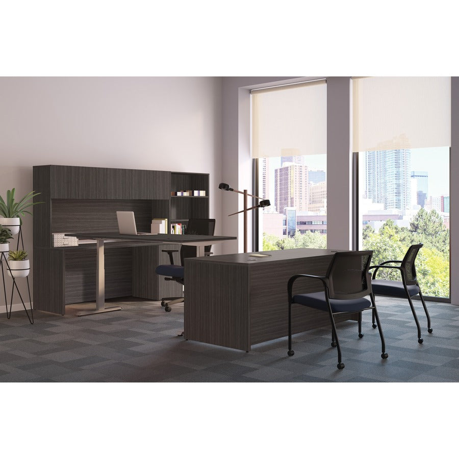 Image of HON® Hutch, No Doors, 60"x14-1/2"x39-3/4", Slate Teak