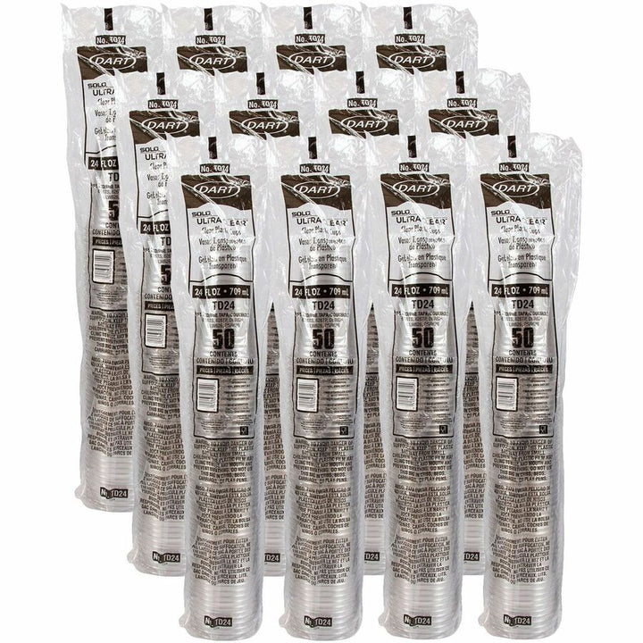 Image of SOLO® Cold Cups, PET, 24oz, 50/Bag, 12/CT, Clear