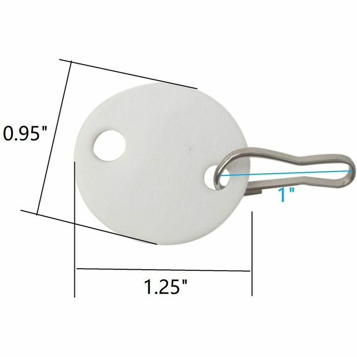 Image of Sparco Key Tag, Oval, Plastic, 1-1/10"Wx3/4"Lx3-1/2"H, 20/PK, WE