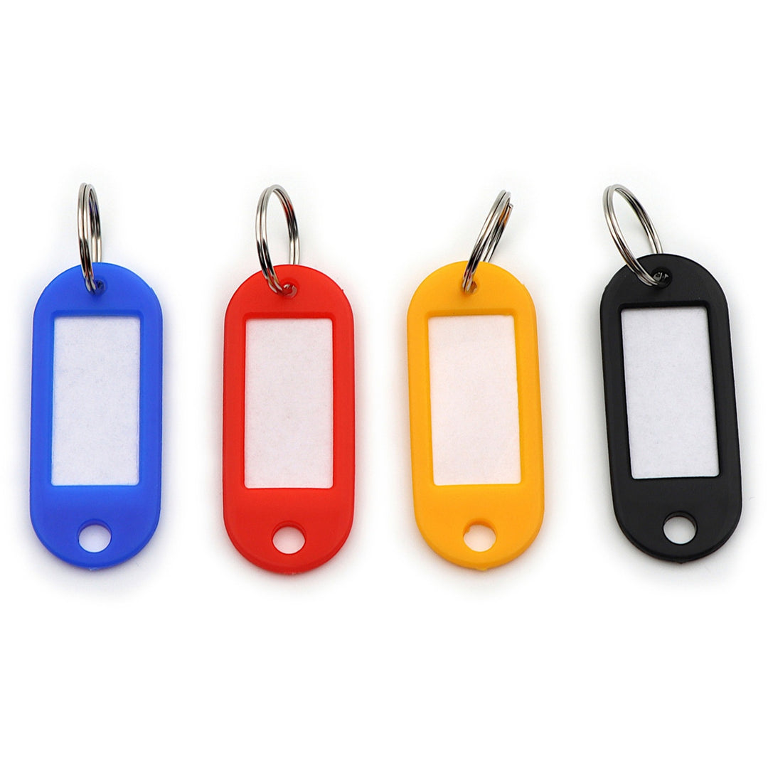 Image of Carl Mfg Key Tags, w/ Split Ring, 3"Wx3"H, 20/PK, Assorted