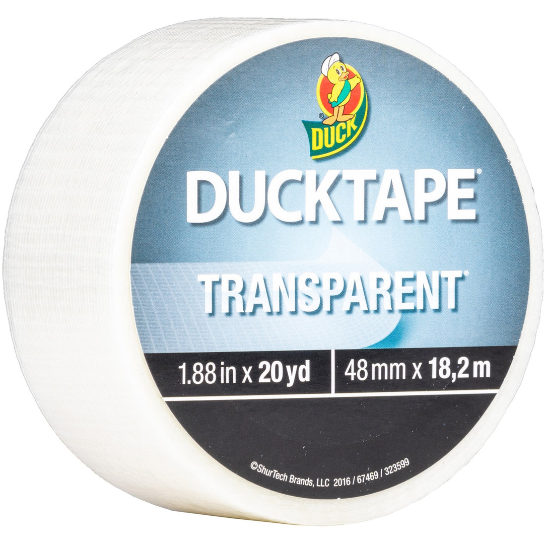 Image of Duck® Duct Tape, Transparent, 1-9/10"Wx60'L, Clear