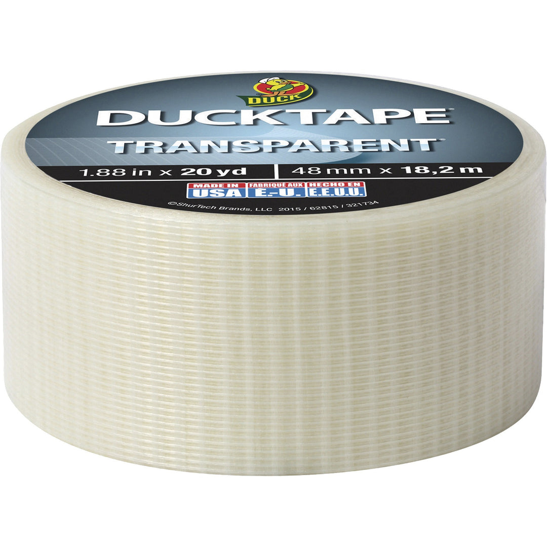 Image of Duck® Duct Tape, Transparent, 1-9/10"Wx60'L, Clear