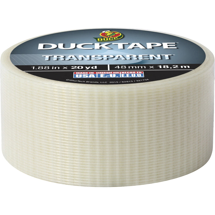 Image of Duck® Duct Tape, Transparent, 1-9/10"Wx60'L, Clear