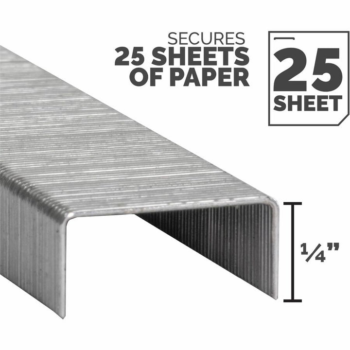 Image of Fellowes 5009501 5000pk Half-Strip Standard Staples, 1/4", for Paper, Easy to Use, Silver, Nickel, 5000 / Pack