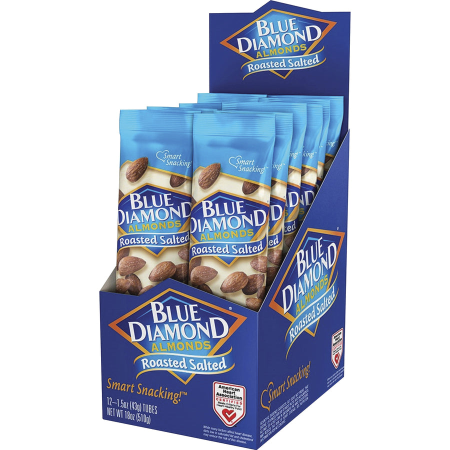 Image of BlueDiamond 5180 Roasted Salted Almonds, Roasted & Salted, 1.50 oz, 1 Box