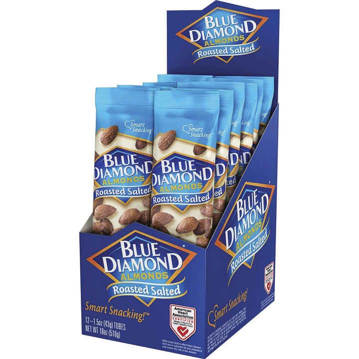 Image of BlueDiamond 5180 Roasted Salted Almonds, Roasted & Salted, 1.50 oz, 1 Box