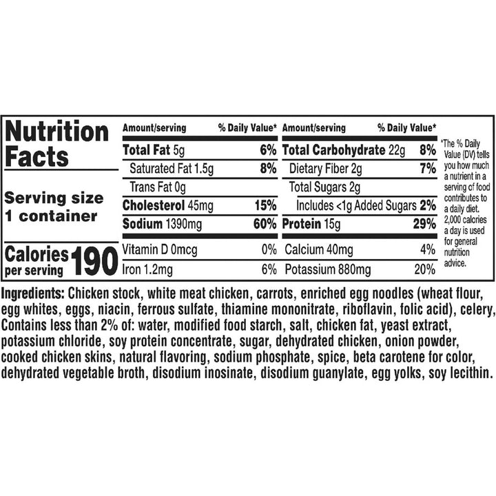 Image of Campbell's® Soup,Classic Chicken Noodle,Single-Serve,15.25 oz,8/CT,MI