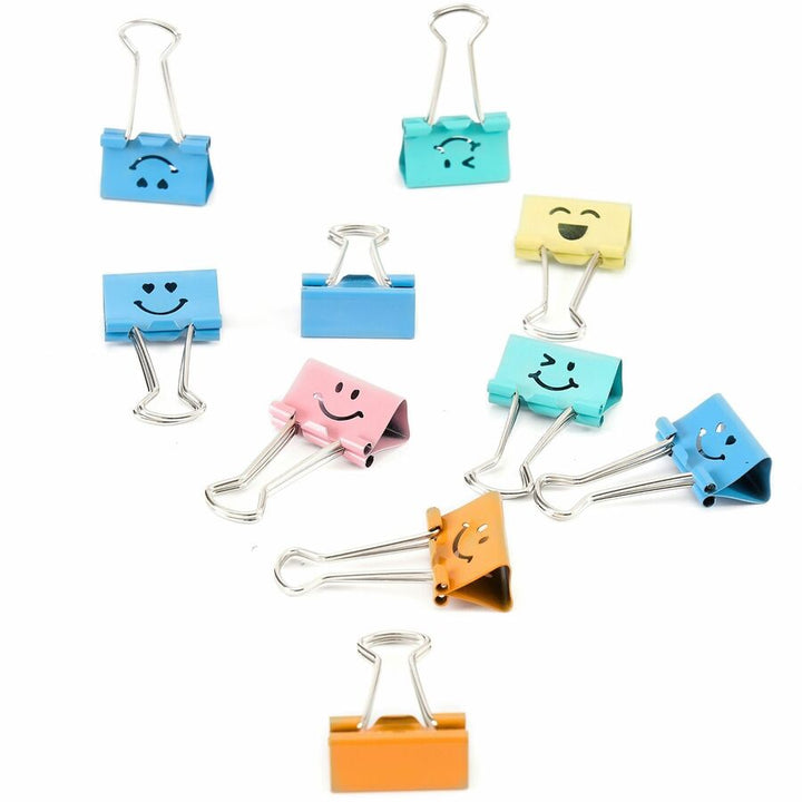 Image of Business Source Binder Clip, Emoji, Medium, 2-1/2"x3-9/10"x2-1/2", 42/TB,AST
