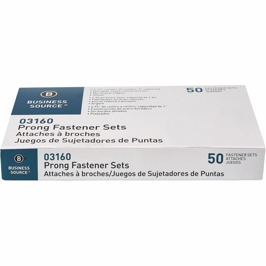 Image of Business Source Fastener, Prong, 1" Capacity, 3"Wx5-1/2"Lx4/5"H, 50/BX, SR