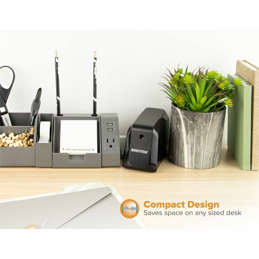 Image of Bostitch® Pencil Sharpener, Battery Operated, 3-1/10"x6"x4-3/10", BK