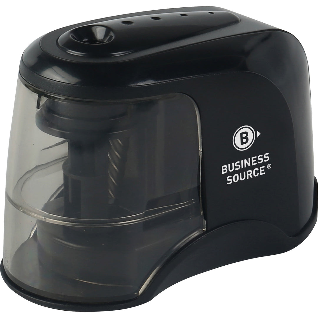 Image of Business Source Pencil Sharpener, Electric, 3-2/5"x6-3/10"x2-4/5", Black