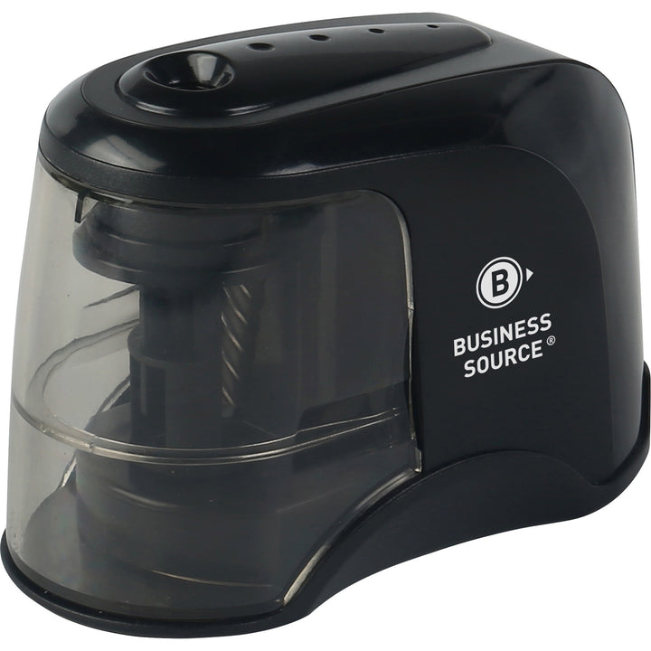 Image of Business Source 02870 2-way Electric Pencil Sharpener, AC Adapter Powered, Steel Alloy, ABS Plastic, 1 Each