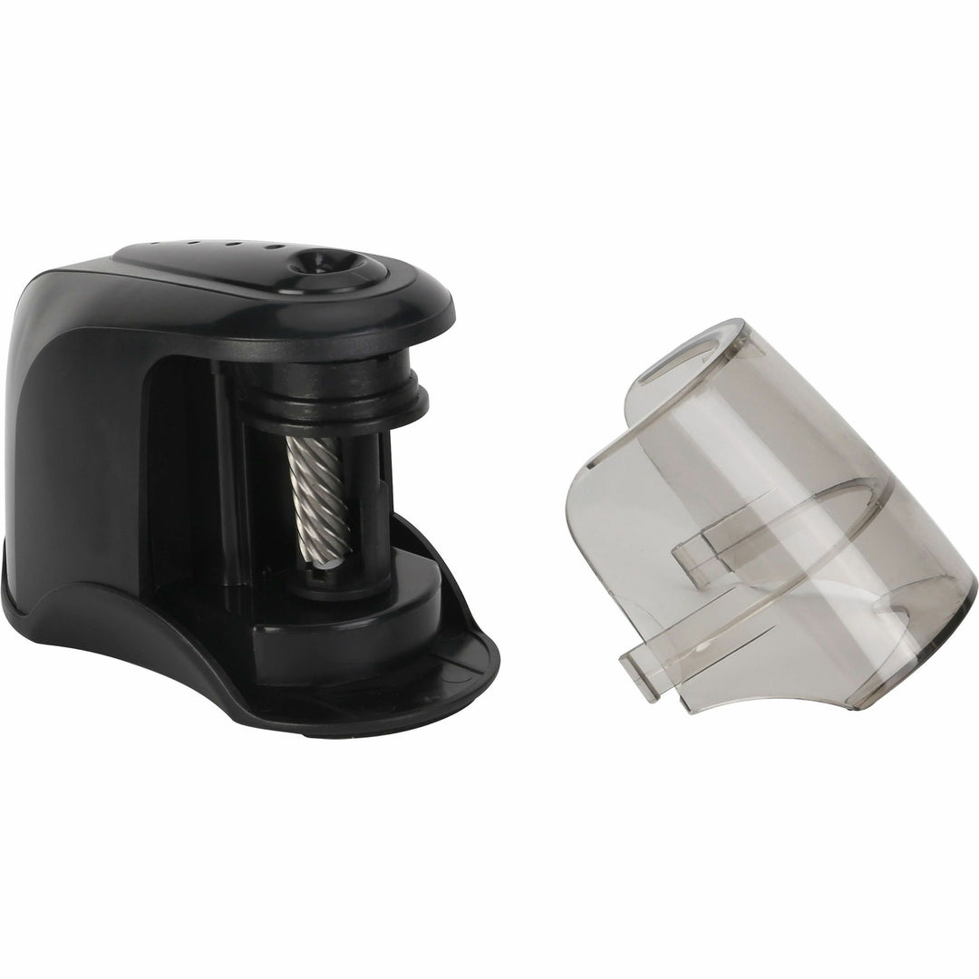 Image of Business Source 02870 2-way Electric Pencil Sharpener, AC Adapter Powered, Steel Alloy, ABS Plastic, 1 Each