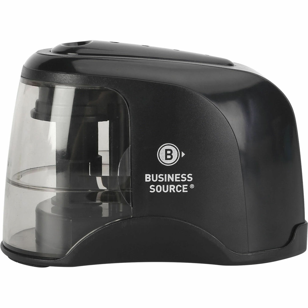 Image of Business Source 02870 2-way Electric Pencil Sharpener, AC Adapter Powered, Steel Alloy, ABS Plastic, 1 Each