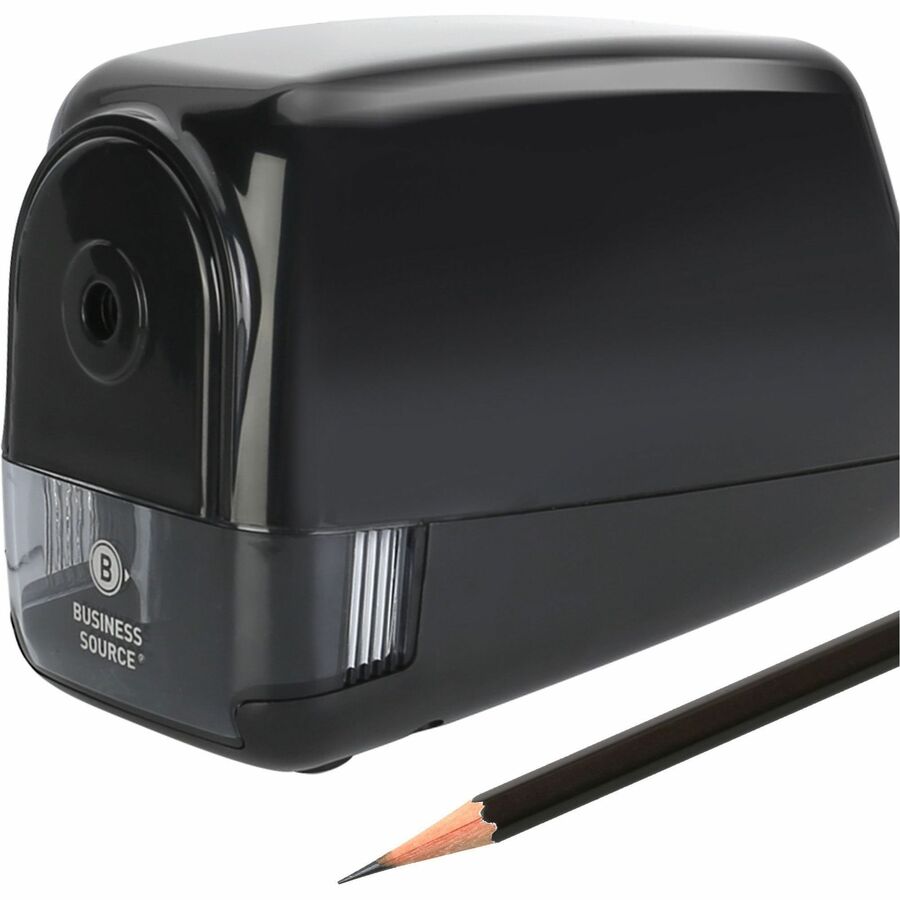 Image of Business Source Pencil Sharpener, Electric, 4-1/2"Wx7-1/10"Lx3-9/10"H, Black