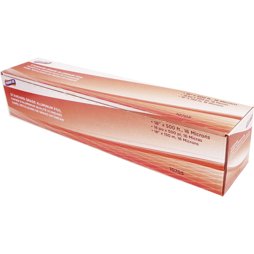 Image of Genuine Joe Foil, Aluminum, Standard Grade, 18"Wx500'L, Silver