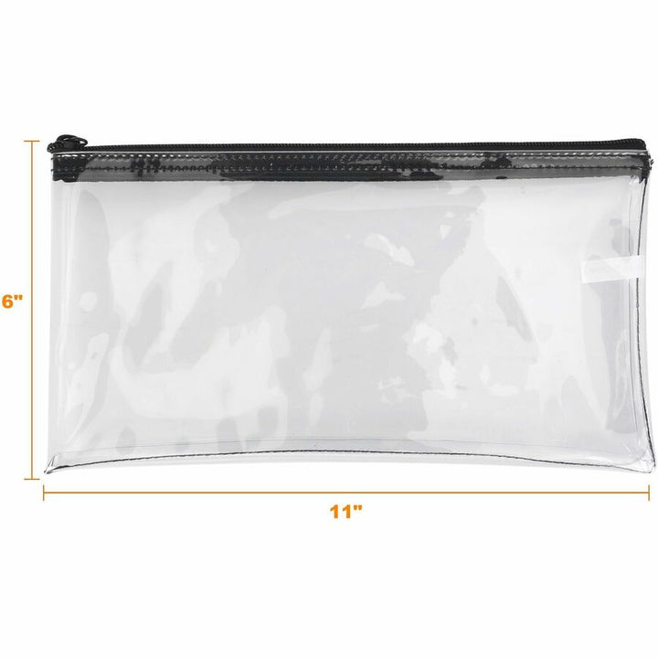 Image of Sparco Wallet Bag, w/ Zipper, 6"Wx11"Lx1/2"H, 2 BG/PK, Clear