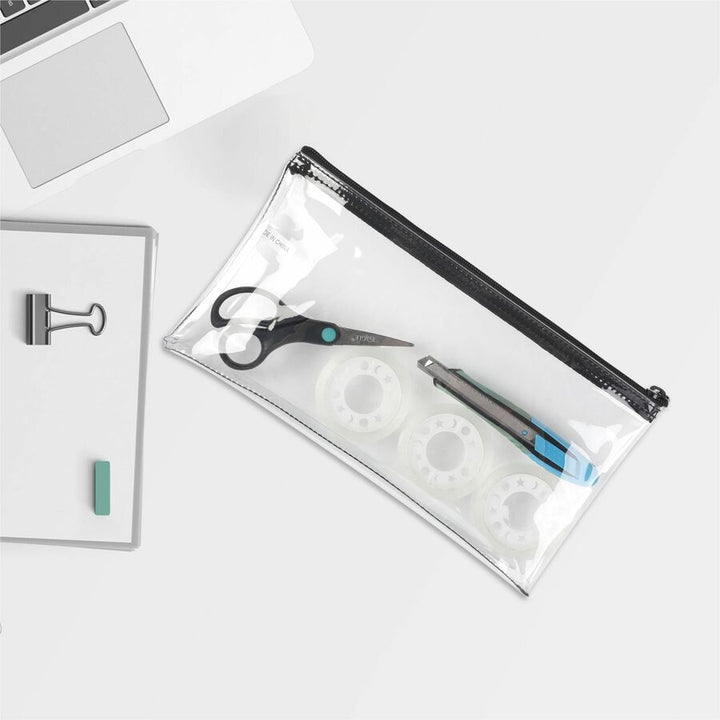 Image of Sparco Wallet Bag, w/ Zipper, 6"Wx11"Lx1/2"H, 2 BG/PK, Clear