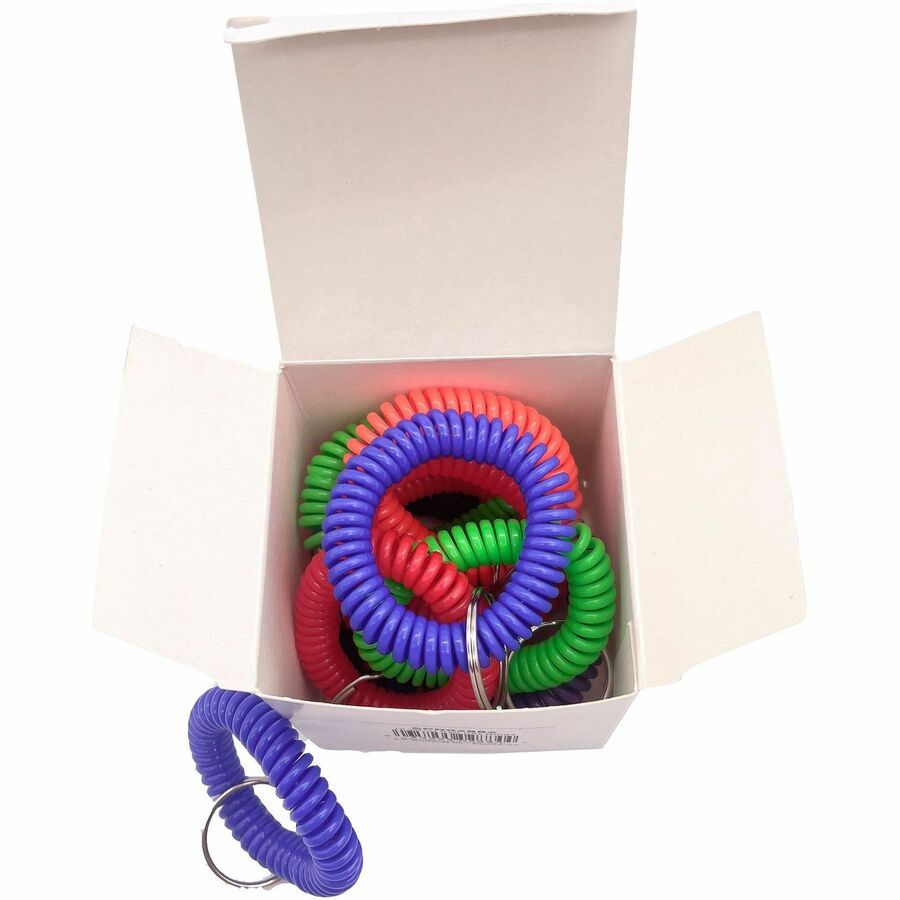 Image of Sparco Key Holder, Coil, 2-1/10"Wx2-2/5"Lx2-1/10"H, 10/PK, Assorted