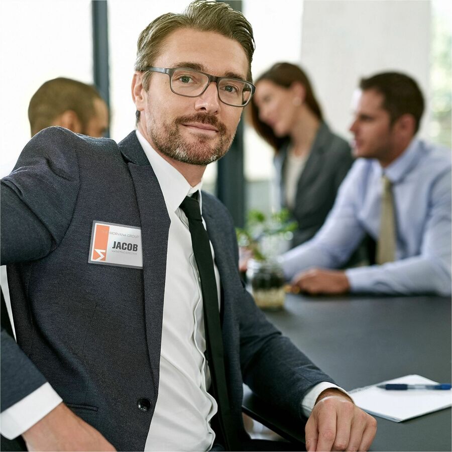 Image of Avery® Magnetic Style Name Badge Kit, Horizontal, 4" X 3", White, 48/pack
