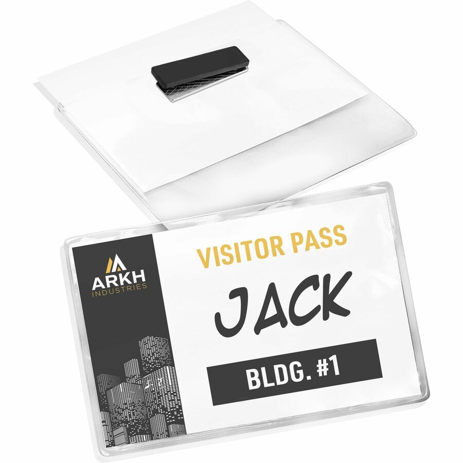 Image of Avery® Magnetic Style Name Badge Kit, Horizontal, 4" X 3", White, 48/pack