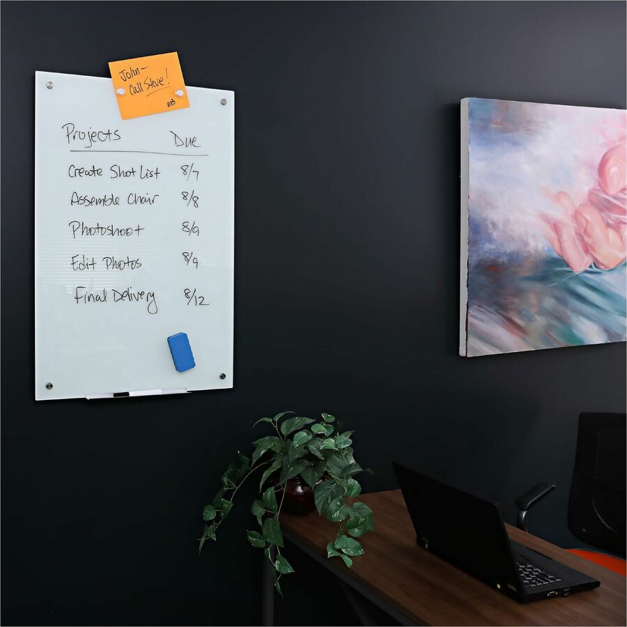 Image of Bi-silque Dry-Erase Board, Magnetic, 24"Wx1/4"Lx36"H, White