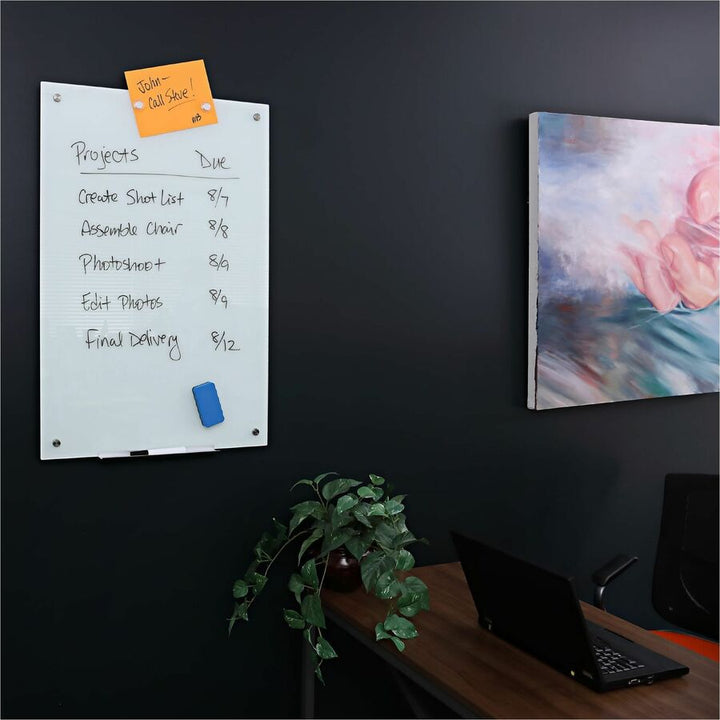 Image of Bi-silque Dry-Erase Board, Magnetic, 24"Wx1/4"Lx36"H, White