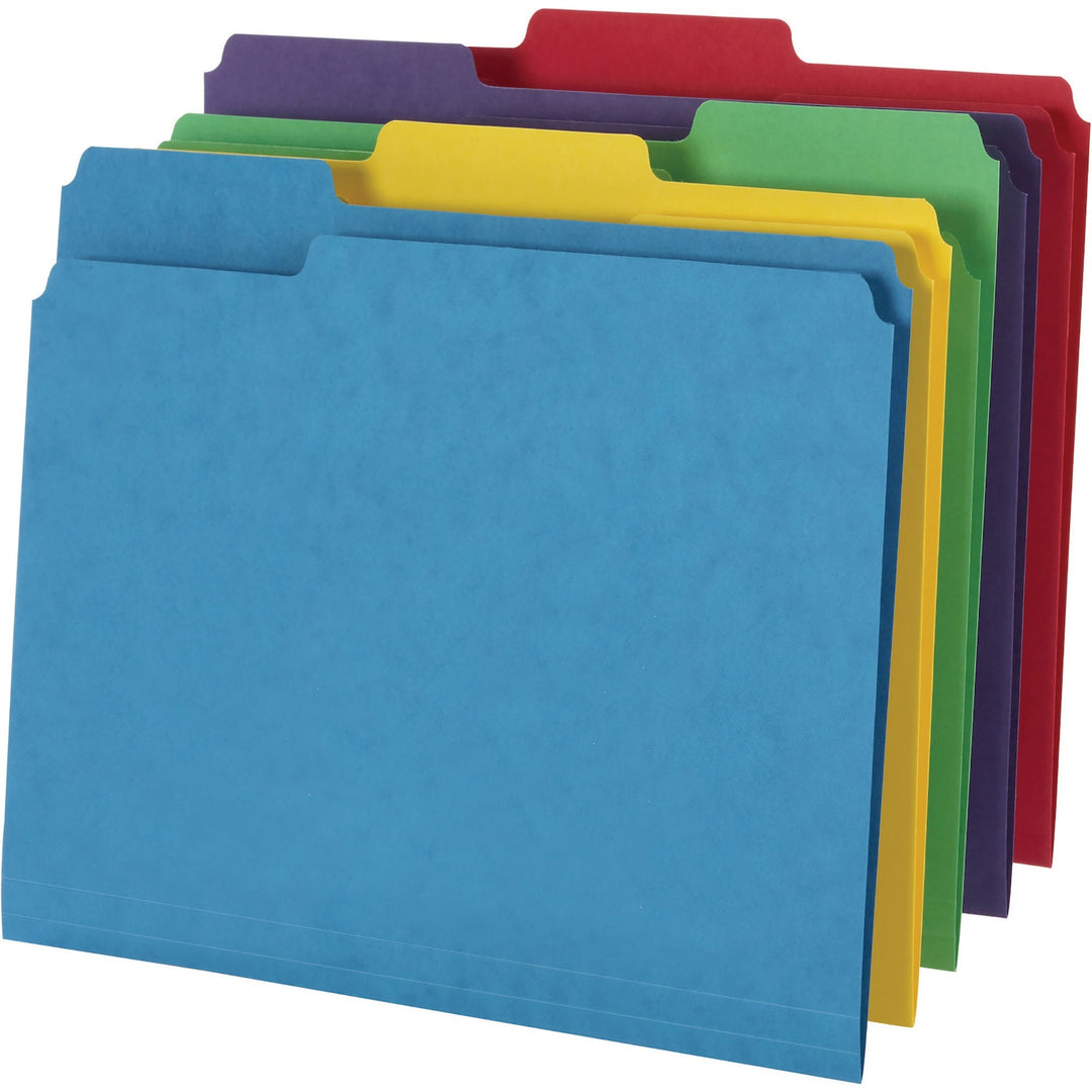 Image of Pendaflex® File Folder, 14 Pt, 1/3-Cut Tab, 9-9/10"x12-1/10",50/BX, AST