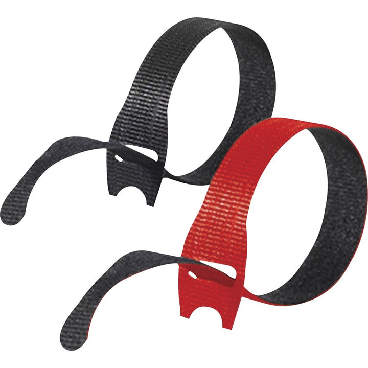 Image of VELCRO® Brand One-Wrap Ties And Straps, 0.5" X 8", Black;red, 100/pack