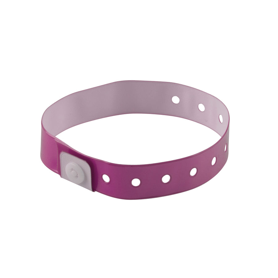 Image of Advantus Wristbands, Vinyl, 3/5"Wx9-3/4"Lx1/50"H, 100/PK, Purple