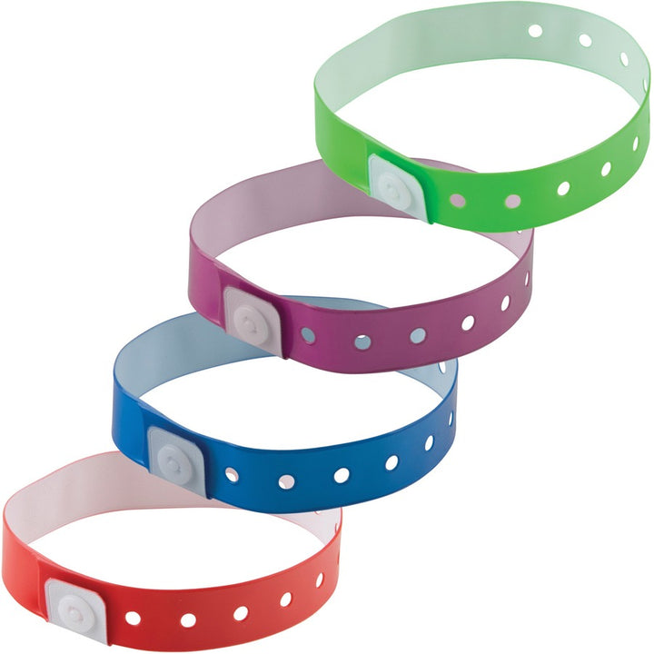 Image of Advantus Wristbands, Vinyl, 3/5"Wx9-3/4"Lx1/50"H, 100/PK, Red