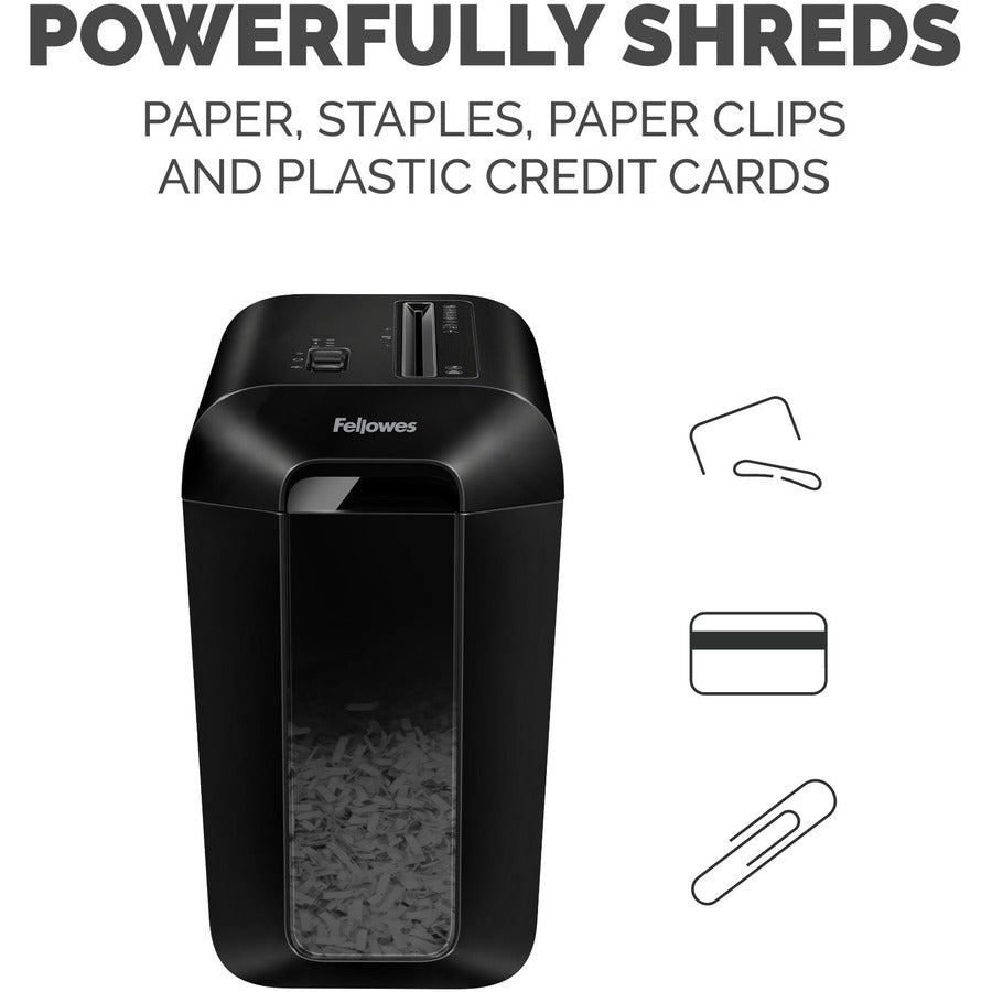 Image of Fellowes® Powershred Lx65 Cross-Cut Shredder, 10 Manual Sheet Capacity