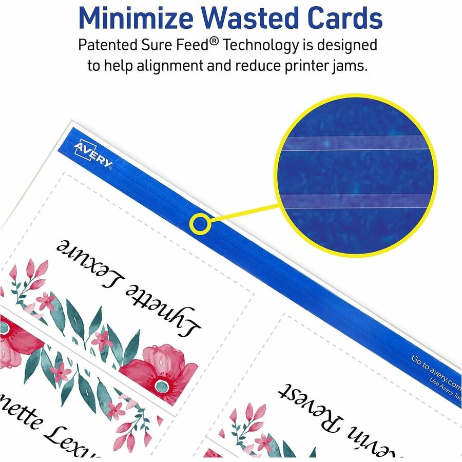 Image of Avery® Tent Cards, Arched, Laser/Inkjet, 2-1/16"x3-3/4", 100/PK, WE