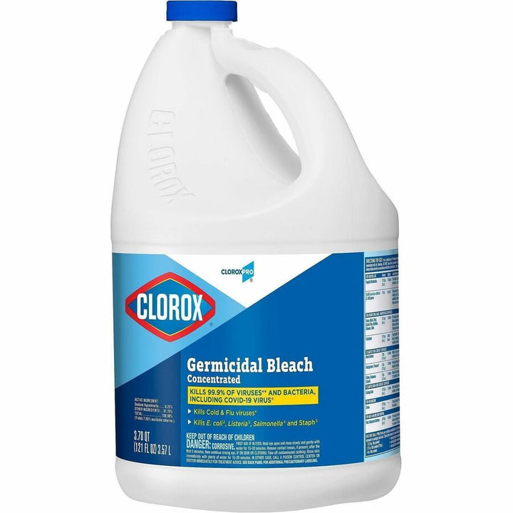 Image of CloroxPro™ 30966 Clorox Germicidal Bleach, Concentrate, 121 fl oz (3.8 quart), Disinfectant, Deodorize, Clear, 1 Each