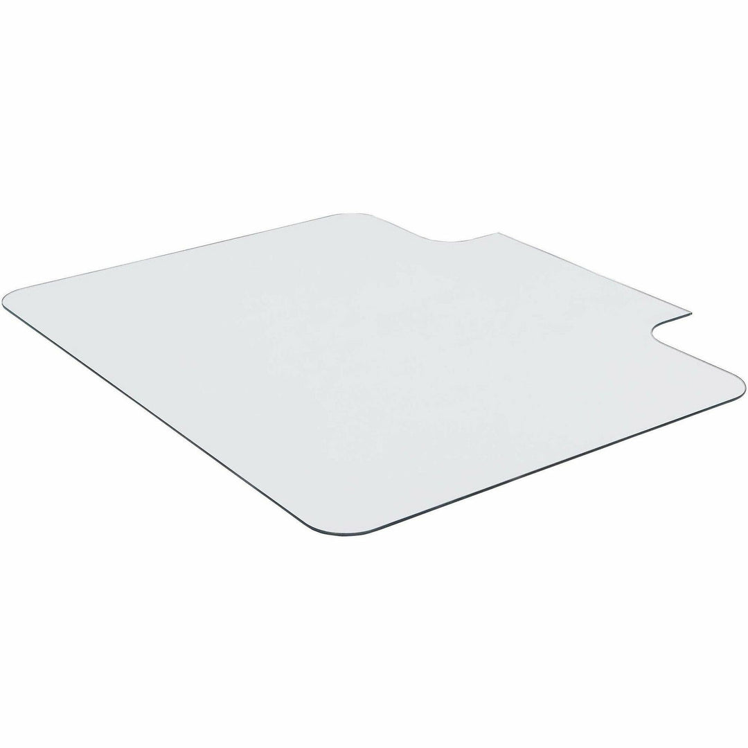 Image of Lorell Chairmat, w/Lip, Tempered Glass, 1000 lb Cap, 48"x36", Clear