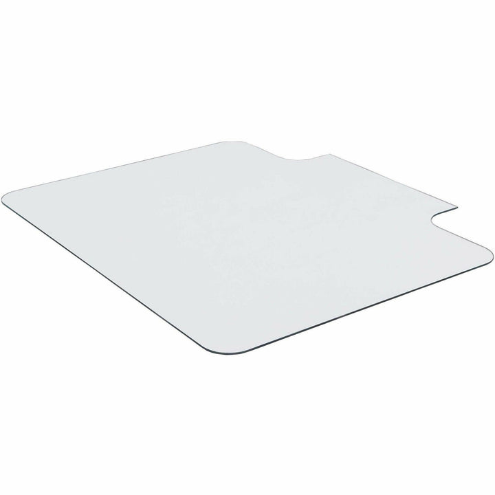 Image of Lorell Chairmat, w/Lip, Tempered Glass, 1000 lb Cap, 48"x36", Clear