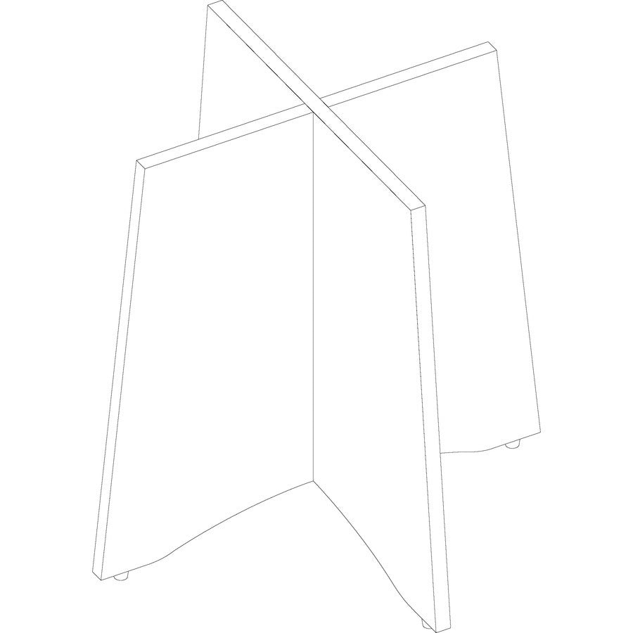 Image of Lorell Base, f/42"/48" Dia Tops, Box 2/2, 24"x24"x29", Espresso