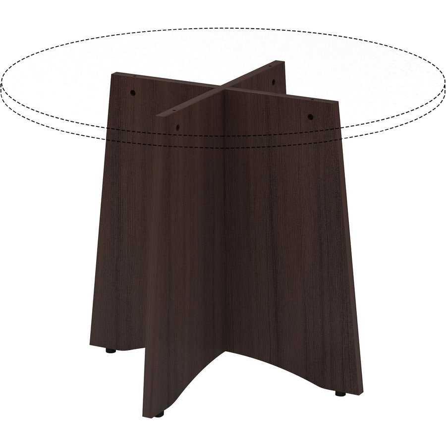 Image of Lorell Base, f/42"/48" Dia Tops, Box 2/2, 24"x24"x29", Espresso