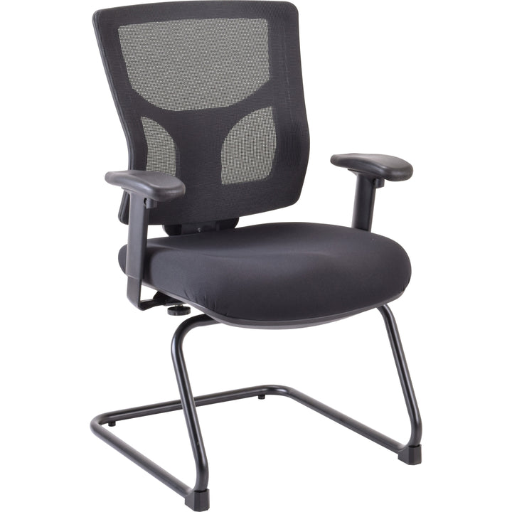 Image of Lorell Guest Chair,Adj Arms/Back,24-3/8"-25-1/2"x26-3/8"x36-1/4",BK