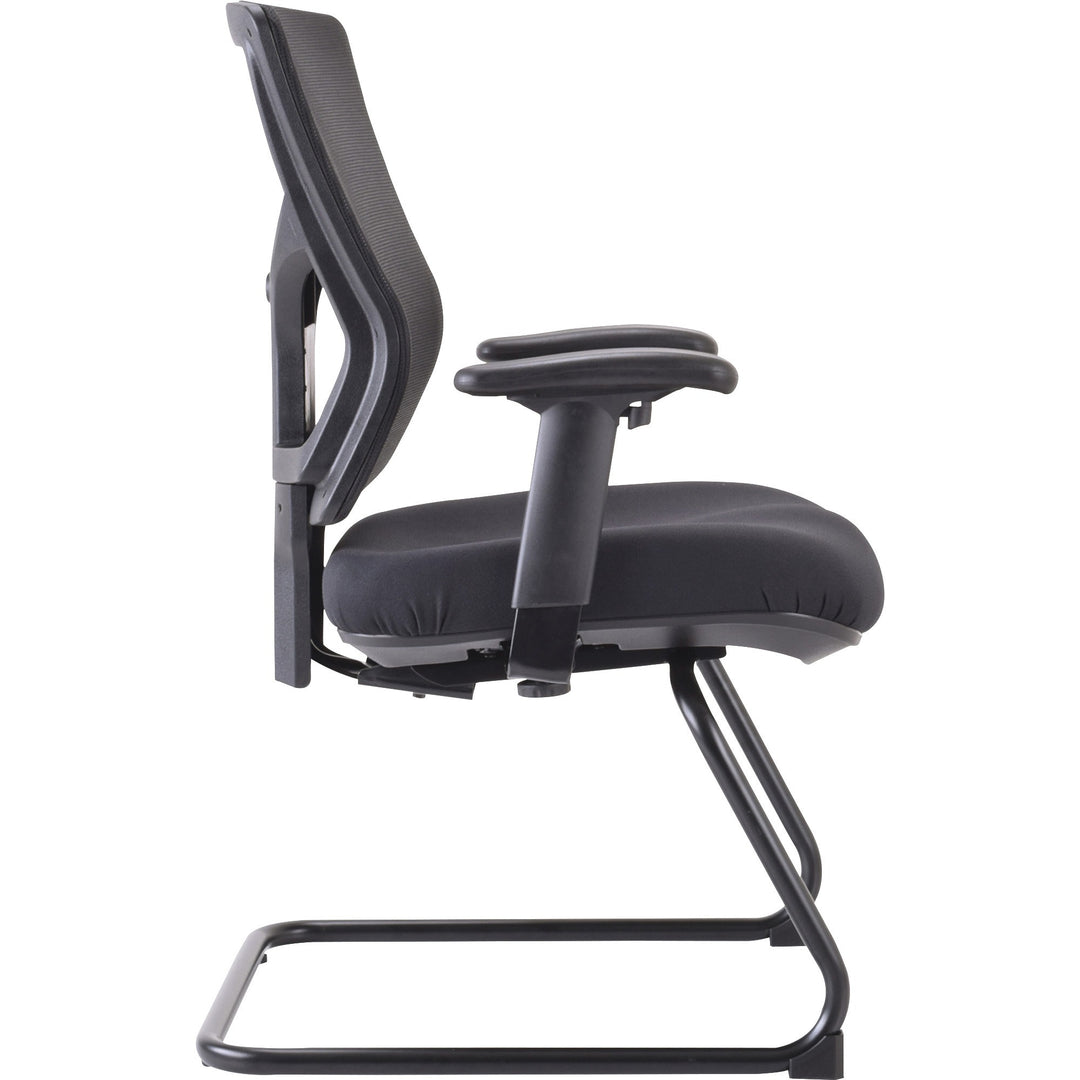 Image of Lorell Guest Chair,Adj Arms/Back,24-3/8"-25-1/2"x26-3/8"x36-1/4",BK