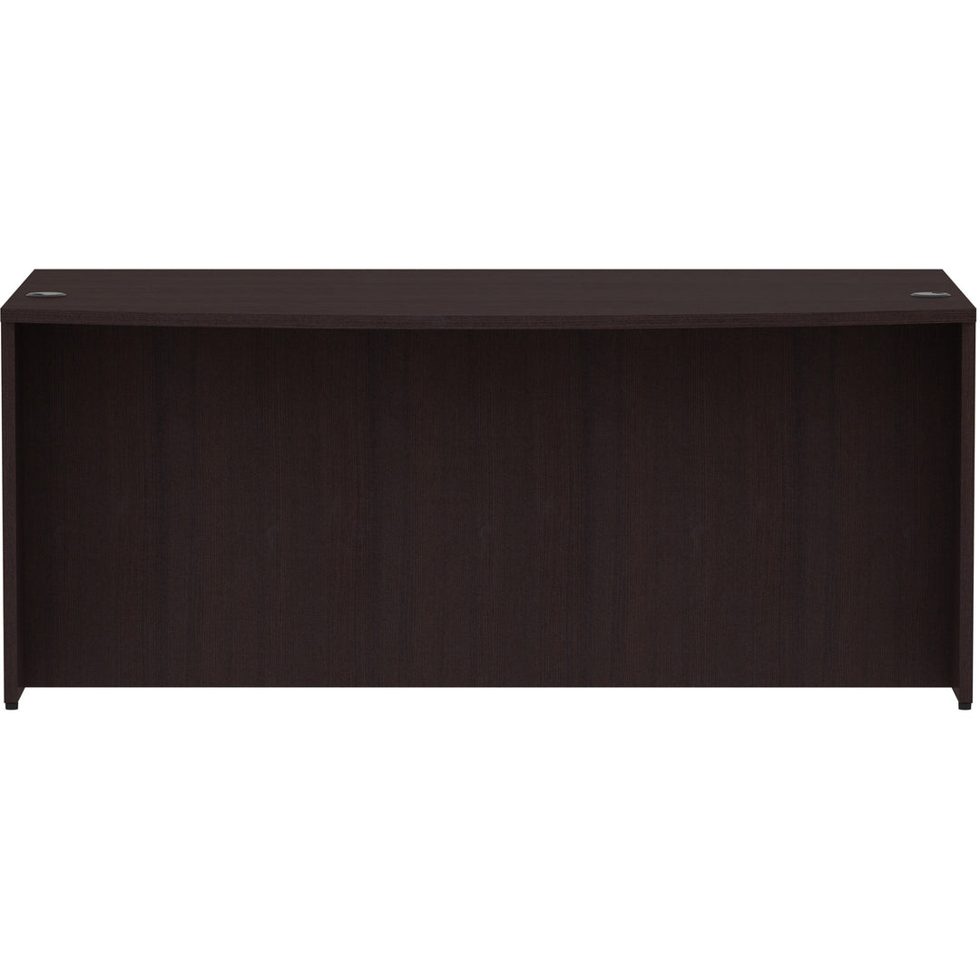 Image of Lorell Desk Shell, Bowfront, 72"x41-2/5"x29-1/2", Espresso