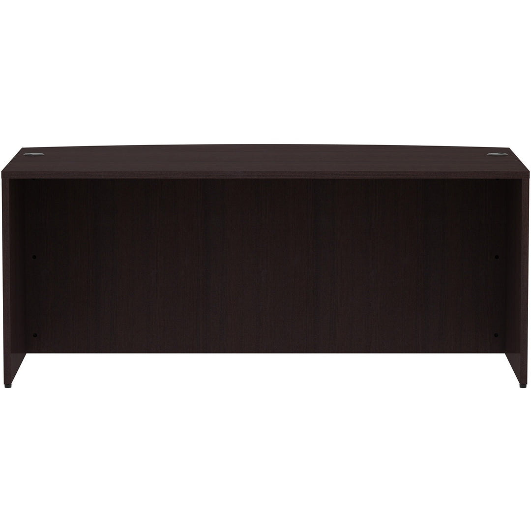 Image of Lorell Desk Shell, Bowfront, 72"x41-2/5"x29-1/2", Espresso