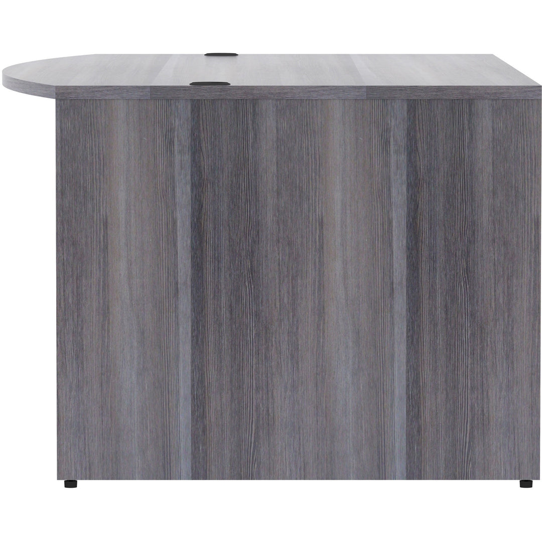 Image of Lorell Desk Shell,Bowfront,72"x41-2/5"x29-1/2",Weathered Charcoal