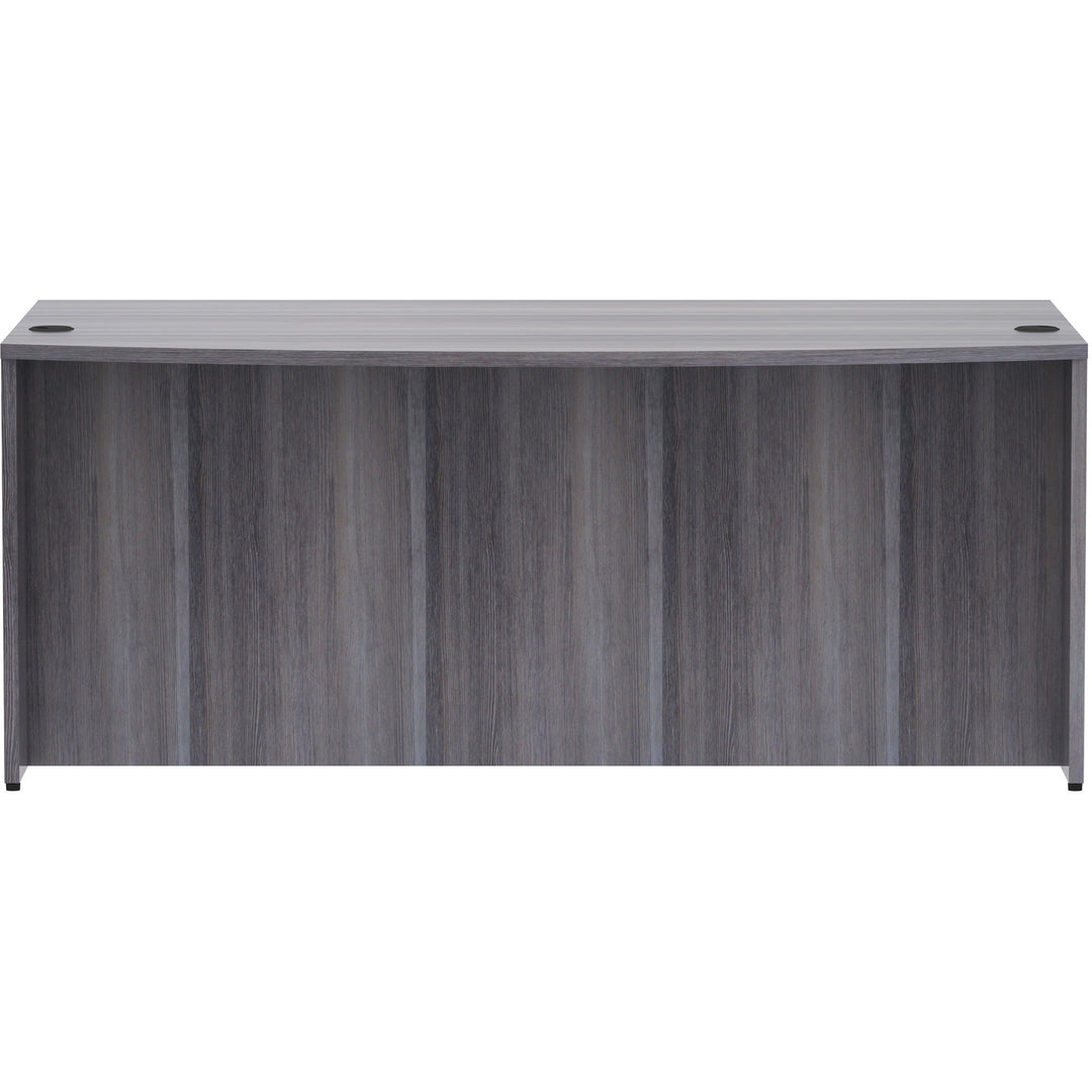 Image of Lorell Desk Shell,Bowfront,72"x41-2/5"x29-1/2",Weathered Charcoal