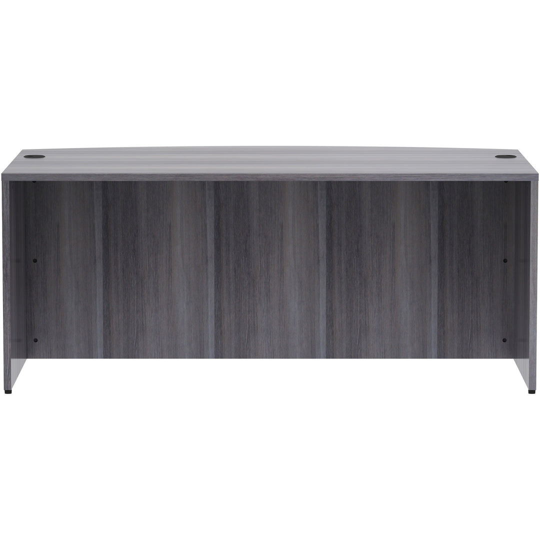 Image of Lorell Desk Shell,Bowfront,72"x41-2/5"x29-1/2",Weathered Charcoal