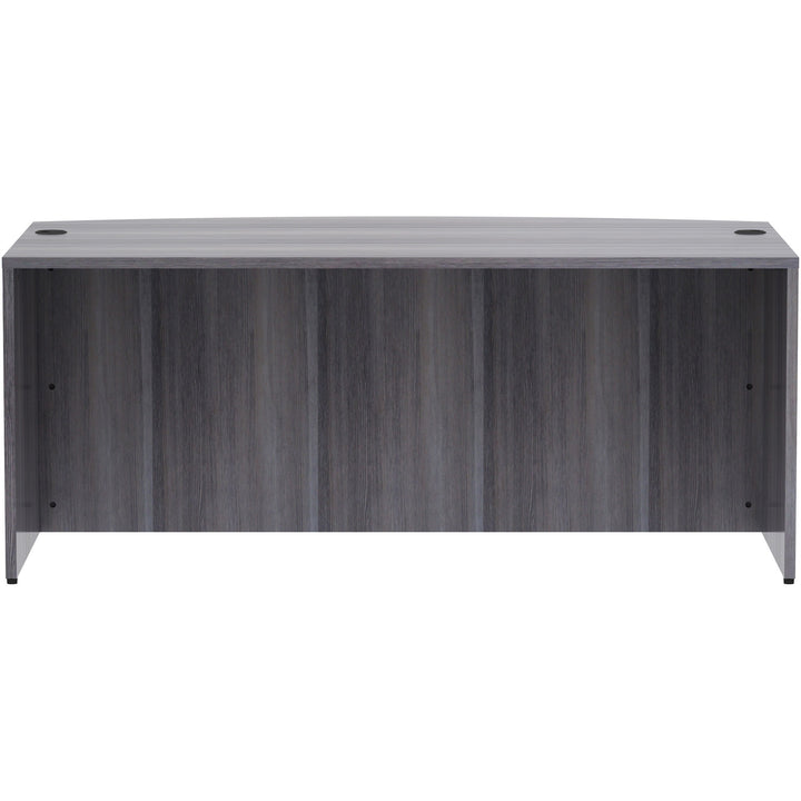 Image of Lorell Desk Shell,Bowfront,72"x41-2/5"x29-1/2",Weathered Charcoal